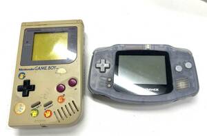 R482-W11-619 ◎ Nintendo ニンテンドー GAMEBOY ADVANCEAGB-001/GAMEBOY DMG-01 ゲーム機 本体 2点セット 玩具③