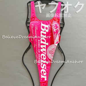 *新品*超ハイレグ キャンギャル セクシー レオタード*バドガール*水着 ワンピース コスチューム レースクイーン グラビア 撮影 ロゴ ビール