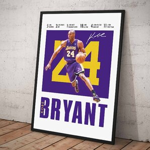 ポスター 【 NBA コービー・ブライアント / Kobe Bryant 】poster フレーム付 A4 297×210mm -c1の画像1