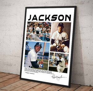 ポスター 【 MLB レジー・ジャクソン / Reggie Jackson 】poster フレームなし A4 297×210mm -c1