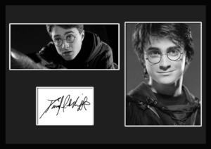 10種類!Daniel Radcliffe/ダニエル・ラドクリフ/ハリー・ポッター/サインプリント&amp;証明書付きフレーム/BW/ディスプレイ (7-3W)