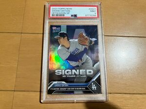 TOPPS NOW os-21sp レインボーフォイル　700枚限定 大谷選手　PSA9 ドジャース