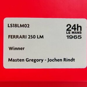 ルックスマート 1/18 フェラーリ 250LM #21 ル・マン 1965 ウィナー (2392-339)の画像10