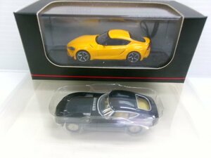 京商 1/64 トヨタ GR スープラ イエロー + ラピタ トミカリミテッド トヨタ 2000GT ブラック セット (6335-583)