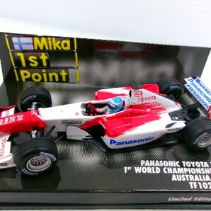 ミニチャンプス 1/43 パナソニック トヨタ レーシング TF102 #24 1st ポイント オーストラリアGP 2002 M.サロ (8179-576)の画像1