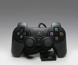 ● SONY 純正 PS2 アナログコントローラー SCPH-10010 ブラック 整備済み デュアルショック2 DUALSHOCK 2 Black SCE 黒