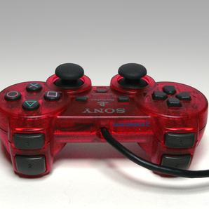 ● SONY 純正 PS2 アナログコントローラー SCPH-10010R クリムゾン・レッド 整備済み デュアルショック2 DUALSHOCK 2 Crimson Red SCE 透赤の画像3