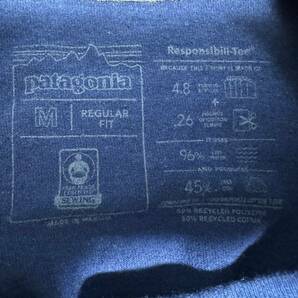 パタゴニア メンズ ボードショーツ ラベルポケット レスポンシビリティー Patagonia ポケットT 半袖 Tシャツ M ブルー ネイビー 波タグの画像4
