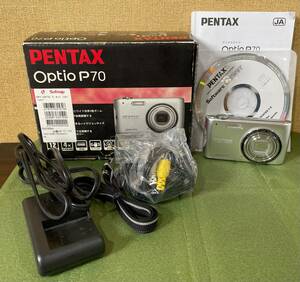 格安!! 99円スタート!! PENTAX ペンタックス Optio P70 元箱 取説付 コンパクトデジタルカメラ