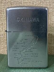 格安!! 99円スタート!! ZIPPO ジッポー OKINAWA 沖縄 マップ 1996年製 SILVER 