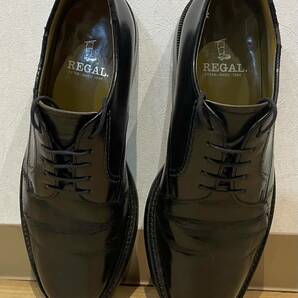 格安!! 99円スタート!! REGAL リーガル メンズ 25cm プレーントゥ Q31 6190 2504 黒 革靴 ビジネスレザーシューズ 中古の画像2