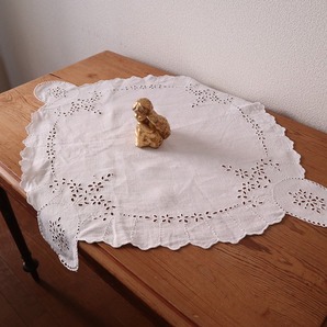 フランス リネン素材のテーブルマット リメイク素材 シャビーシック (ヴィンテージ・アンティーク・ブロカント)の画像7