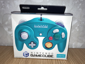 ![ unused ]*1 jpy start * Nintendo Game Cube exclusive use controller emerald blue [ free shipping ]2024H1YO6-TKO11J-14-4