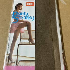 レトロ 年代物 昭和 パンスト タイツ panty stocking bright no.5 nylon made in japan ブライト 光沢 パンティストッキング ブラウン系の画像1