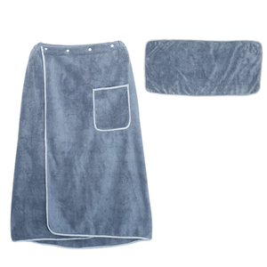 * blue * bath towel set gbas40708 wrap towel face towel set to coil towel 80cm microfibre for adult 80cm height 