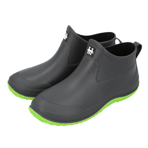 * black × green * 40(25cm) rain boots Short men's mail order lady's rain shoes short Short rain boots length 