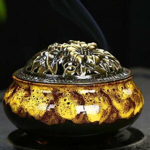 ☆ イエロー02 ☆ 香炉 陶器 お香立て付 incense02 香炉 陶器 陶磁器 香炉陶器 お香立て おこうたて アロマポット