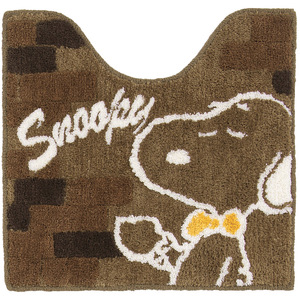 * snoopy... Cafe / Brown * character toilet mat Miffy toilet mat character goods adult stylish mat 