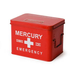 * red Mercury miscellaneous goods mail order first-aid kit stylish high capacity lovely MERCURY emergency box steel medicine hygienic supplies small articles adjustment 