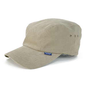 ☆ Beige ☆ WORK CAP STANDARD 帽子 キャップ つば ぼうし ミリタリーキャップ ワークキャップ CAP サイズ調節可能 バックル付き