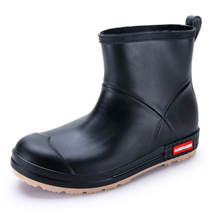 * black * 39(24.5cm) * rain boots Short pmyrains004 rain boots Short lady's rain shoes boots rain boots 