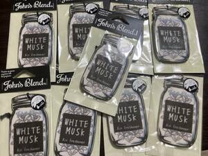 John's Blend ジョンズブレンド エアーフレッシュナー WHITE MUSK ホワイトムスク 9個セット Air freshener カータグ 芳香剤