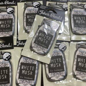 John's Blend ジョンズブレンド エアーフレッシュナー WHITE MUSK ホワイトムスク 9個セット Air freshener カータグ 芳香剤の画像1