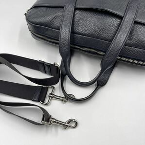 1円【極美品】定価16万 コーチ COACH 2way ビジネスバッグ ブリーフケース トートバッグ A4 レザー 本革 メンズ グレー 大容量 ショルダーの画像8