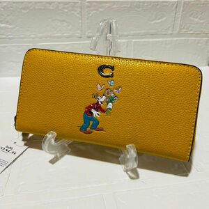 COACH アコーディオンジップ CH498 長財布 グーフィー アウトレット