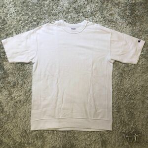 白 Champion × BEAMS / 別注 リバースウィーブ（R） ビッグ Tシャツ ホワイト ヘビーウェイト