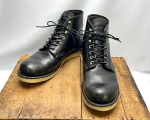 REDWING Red Wing 8165 CLASSIC ROUND Classic round 27cm US 9 boots black Chrome leather black plain tu