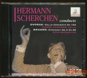 SCHERCHEN/FOURNIER/RTSI ORCHESTRA BRAHMS:SYMPHONY NO.3/DVORAK:CELLO CONCERTO