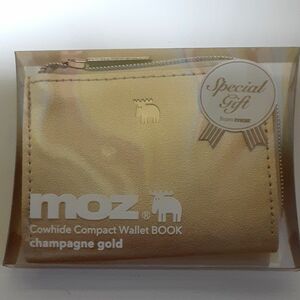 MOZ Cowhide Compact Wallet　champagne gold