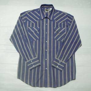 ■送料0 ^^ 【 創業1878年 ELY ストライプ ウエスタンシャツ XL 】アメリカ ワークシャツ USA古着 N4■超BIG ウエスタンシャツ大量出品中■の画像2