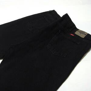 ■黒 ラングラー/Wrangler 厚め 太め 超BIG ブラックデニム■W[50 inch] 実寸124cm L78cm [股 裾に擦れ無し]アメリカ USA古着 N4 送料520■