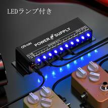 ブラック-10チャネル OTraki エフェクター電源 10チャンネル 独立出力 パワーサプライ LED指示機能 短絡保護 DCパ_画像4