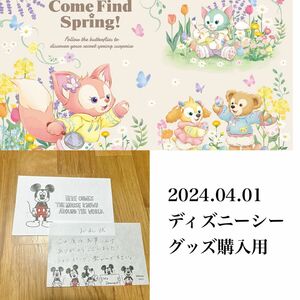 ディズニーシー　グッズ　入園済み　オンライン購入用　チケット　ダッフィー&フレンズ　カムファインドスプリング