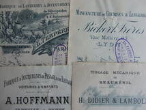 reフランスアンティーク 領収書 古文書 10枚セット 紙もの ナチュラル 切手 北欧 蚤の市 ブロカント 古い 額装に19世紀 F1st35_画像7