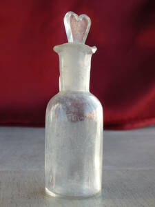 フランスアンティーク ガラス瓶 1930年 ポット ボトル 薬瓶 ブロカント 一輪挿し　花器 北欧 ヴィンテージ