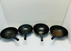 na1279-1 wok / diameter 33cm* diameter 30cm/ single-handled pot /4 piece set taking over welcome * eat and drink shop / kitchen / store / business use 