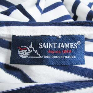 SAINT JAMES セントジェームス 半袖Tシャツ ピリアック ボーダー PIRIAC ボートネック コットン フランス製 WHITE/NAVY 6 27105577の画像7