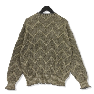 未使用 QUWAGI クワギ ヘリンボーン ニット QWG21S019 21SS HERRINGBONE KNIT リネン 麻 ベージュ ブラック 黒 36 タグ付 22000481