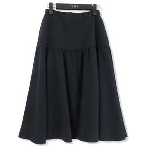 FOXEY NEW YORK フォクシー モーニングブリーズスカート 43463 MORNING BREEZE SKIRT フレア ミモレ丈 レディース ネイビー 38 71009112