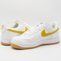 NIKE ナイキ 27cm AIR FORCE 1 LOW RETRO QS FD7039-100 エアフォース1 レトロ クイックス WHITE/UNIVERSITY GOLD 22000531_画像2