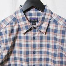 美品 patagonia パタゴニア 半袖シャツ 53964 Men's Fezzman Shirt チェック ピンク S 27105647_画像3