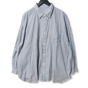 FreshService フレッシュサービス ストライプ 長袖シャツ FSW-22-SH_152 CORPORATE STRIPE REGULAR COLLAR SHIRT ブルー F 27105671