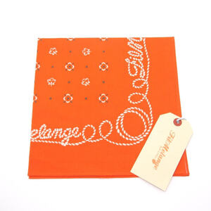 未使用 FilMelange フィルメランジェ ORGANIC COTTON BANDANA OTTO 1009009 バンダナ ハンカチ オットー 日本製 ORANGE F 28007503