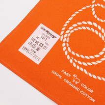 未使用 FilMelange フィルメランジェ ORGANIC COTTON BANDANA OTTO 1009009 バンダナ ハンカチ オットー 日本製 ORANGE F 28007503_画像4