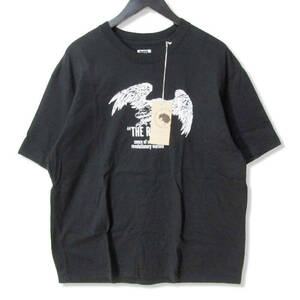 未使用 RATS ラッツ 半袖Tシャツ 23RT-0605 EAGLE THE RATS TEE コットン 天竺 ブラック 黒 L タグ付 27105436