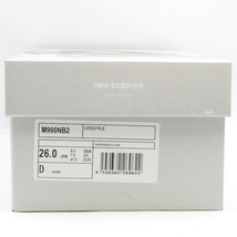 未使用 New Balance ニューバランス 26cm M990NB2 990V2 復刻 USA製 米国製 ランニングシューズ スエード NAVY 22000578_画像8
